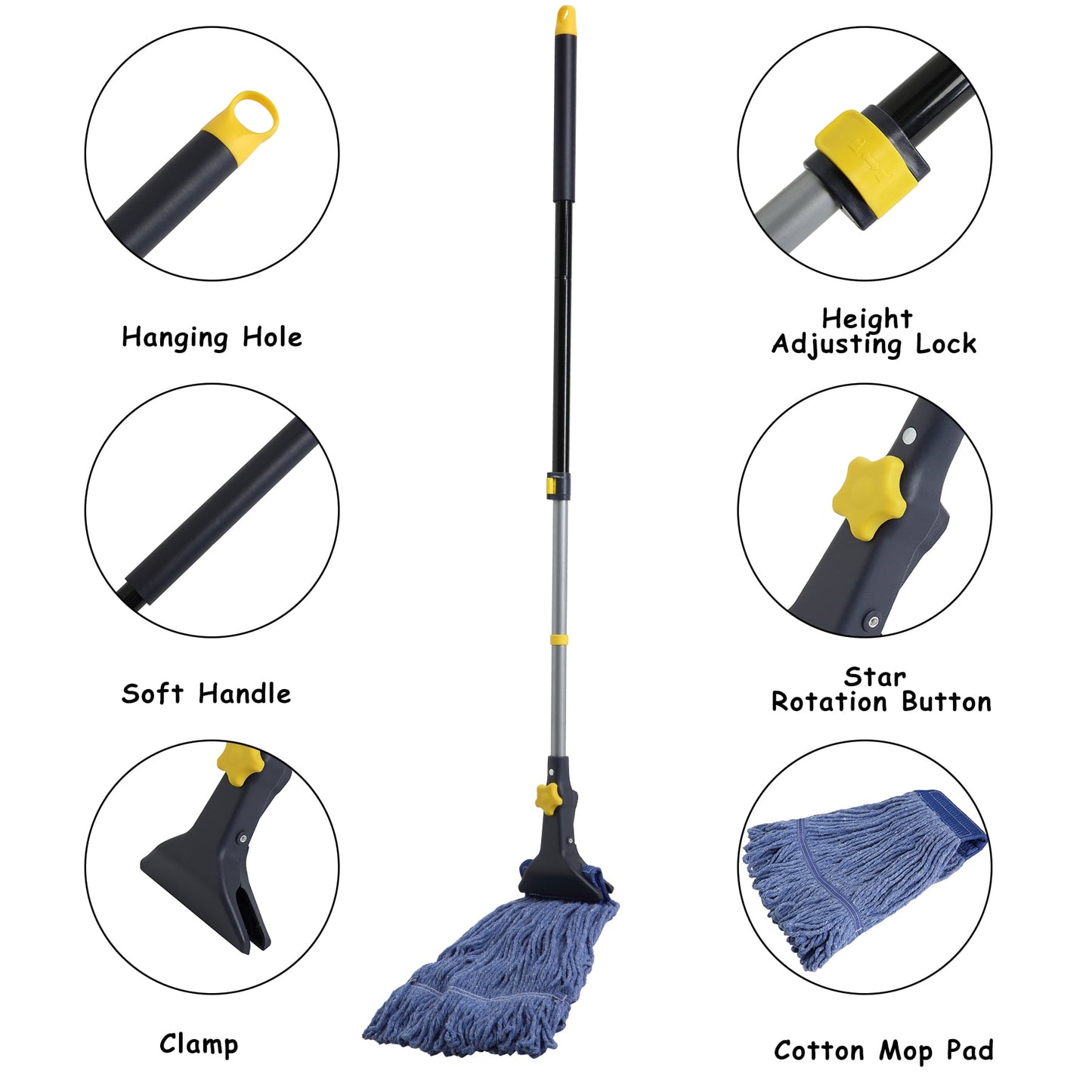 Universal Cotton Mop Head – High Absorbency & Durable Fiber Blend