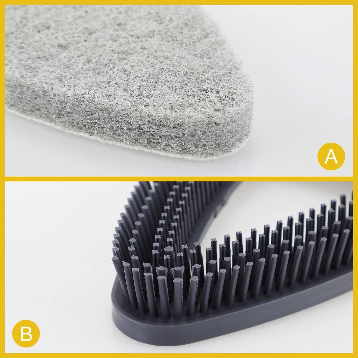 Durable Bathtub Brush – Rotating Triangular Head & Replaceable Scrubbing Pads