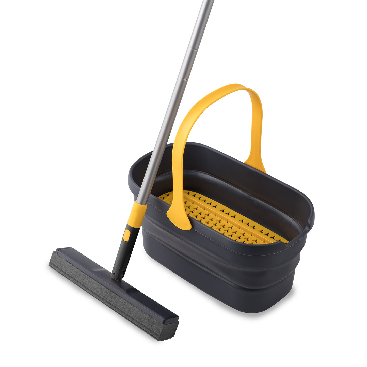 Collapsible Mop & Bucket Set – Space-Saving Design with Easy Squeeze Function