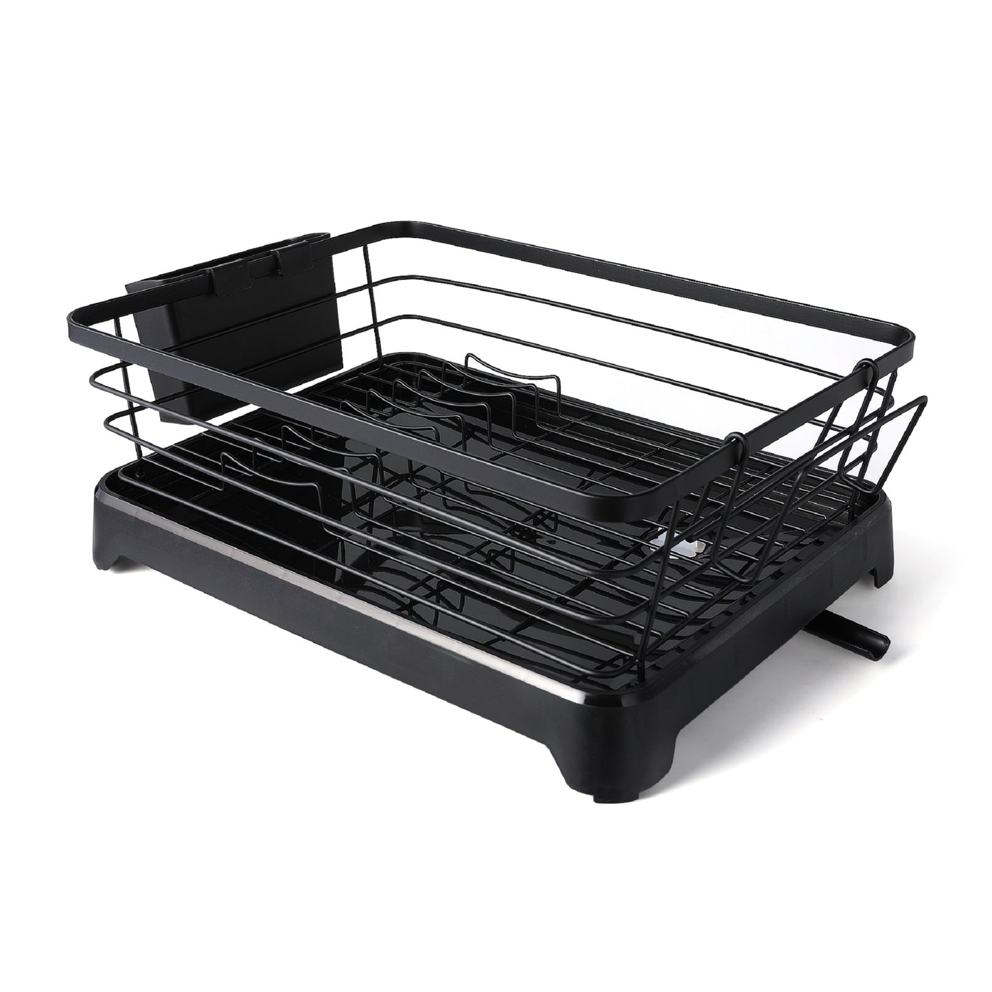 Stainless Steel Dish Drainer – Non-Slip, 270° Rotating Drain Plate with Removable Design