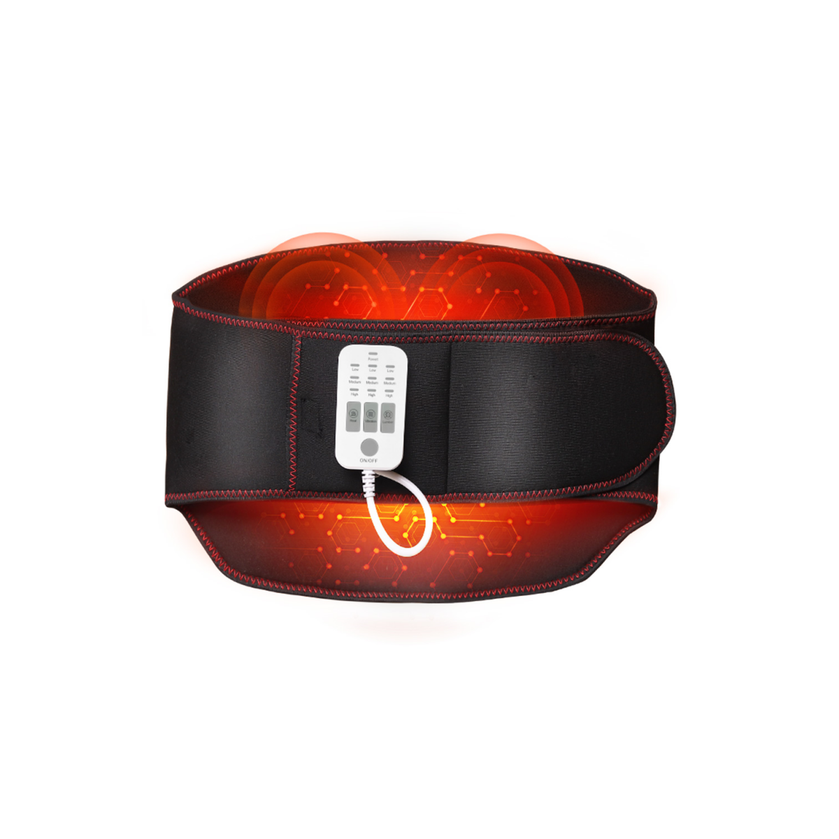Heated Air Compression Waist Massager with Vibration & Adjustable Settings