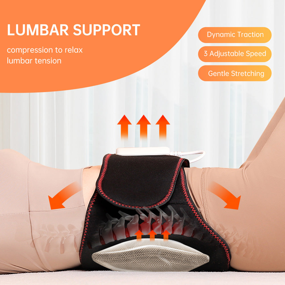 Heated Air Compression Waist Massager with Vibration & Adjustable Settings