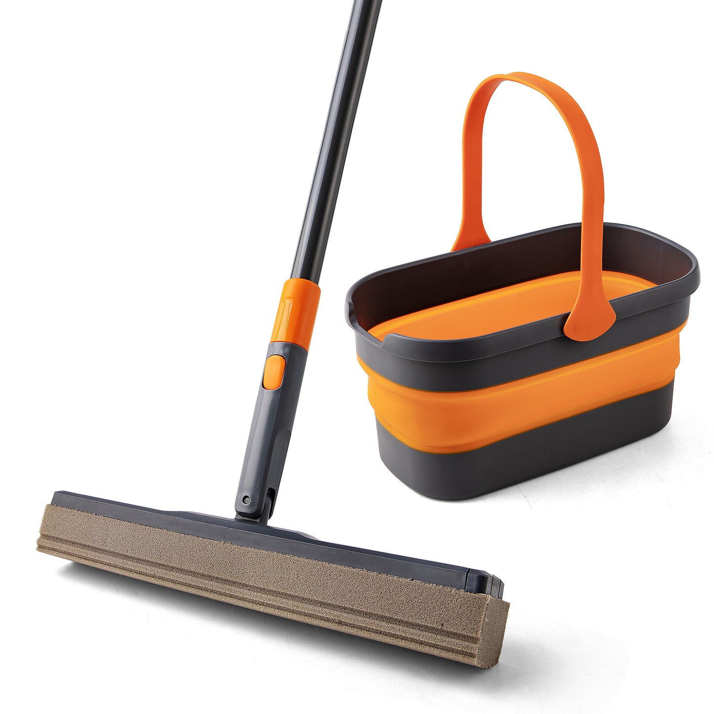 Foldable Mop & Bucket Set – Adjustable Design with Built-In Wringer