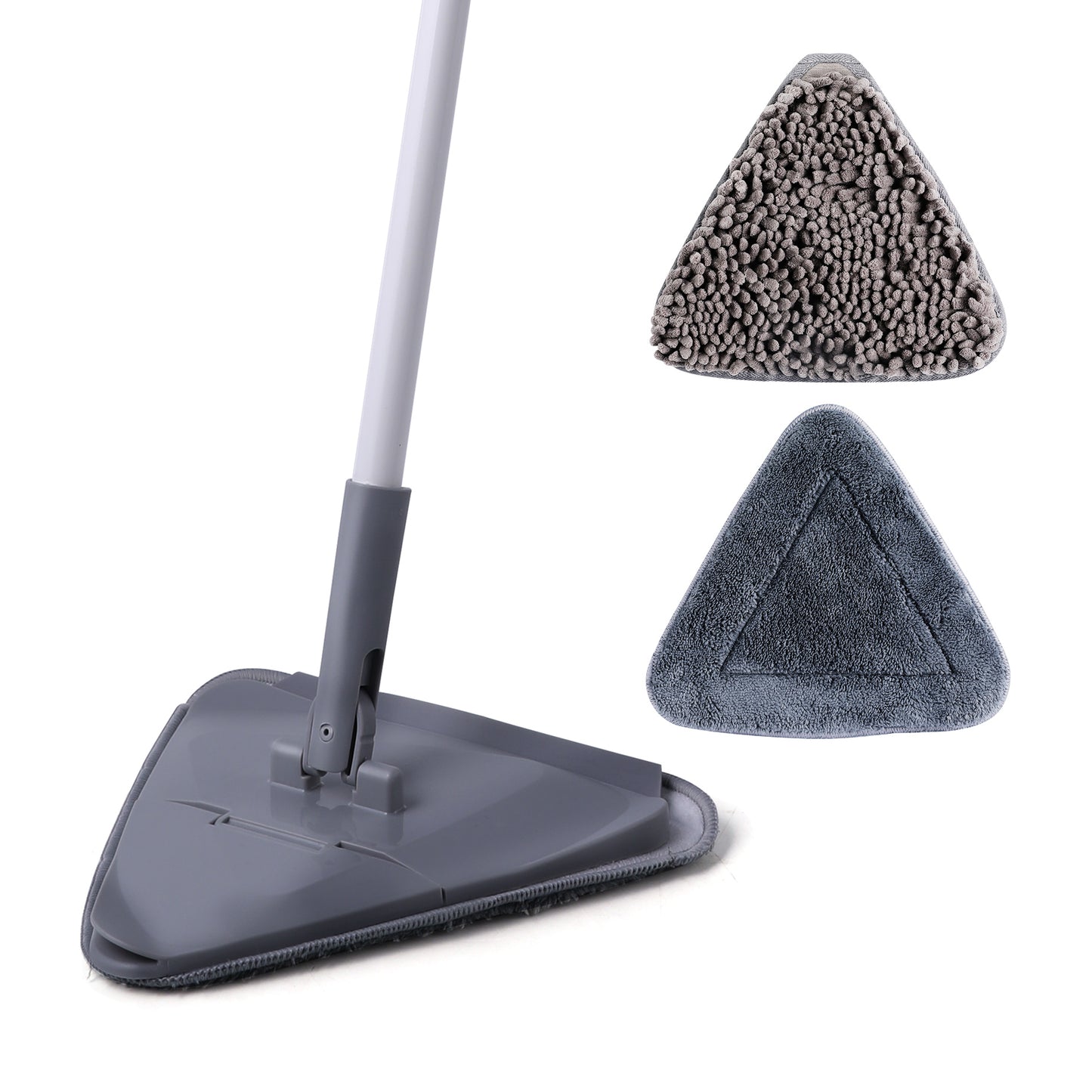 360° Triangular Mop – Adjustable Handle & Ultra-Absorbent Microfiber Pad