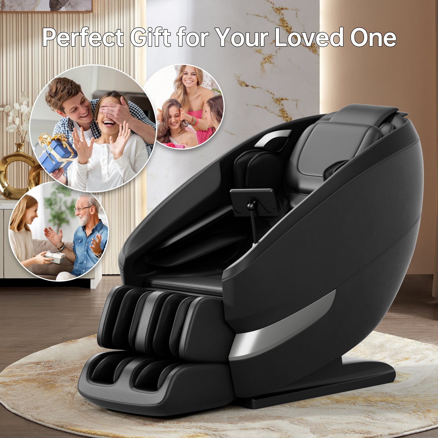Advanced Full-Body Massage Chair with Customizable Settings, Heat & Bluetooth Music MC-612