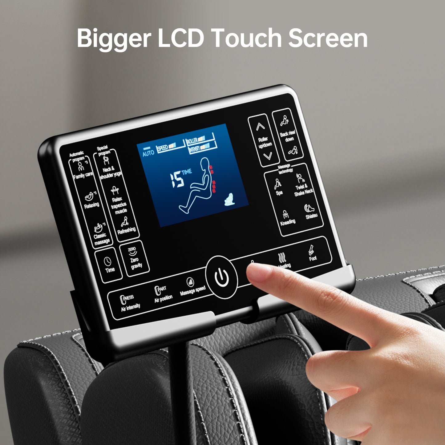 Advanced Full-Body Massage Chair with Customizable Settings, Heat & Bluetooth Music MC-612