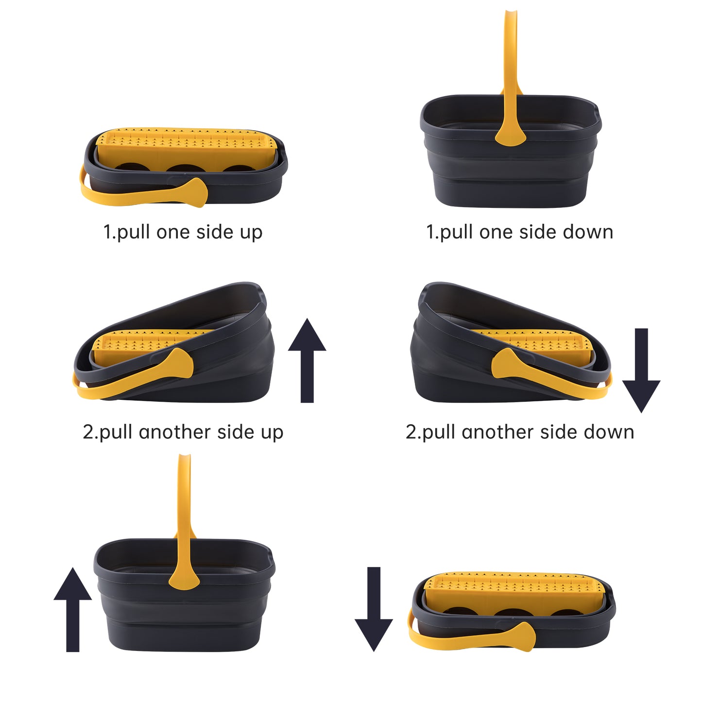 Collapsible Mop & Bucket Set – Space-Saving Design with Easy Squeeze Function