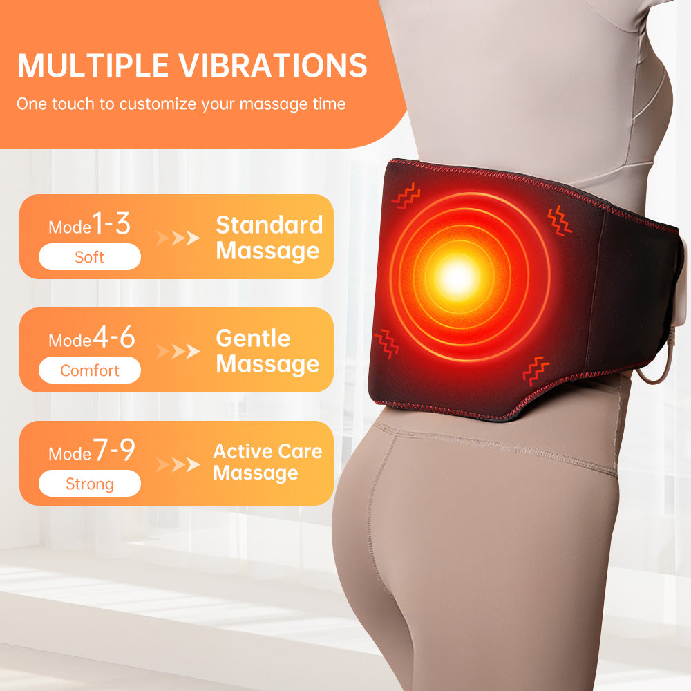 Heated Air Compression Waist Massager with Vibration & Adjustable Settings