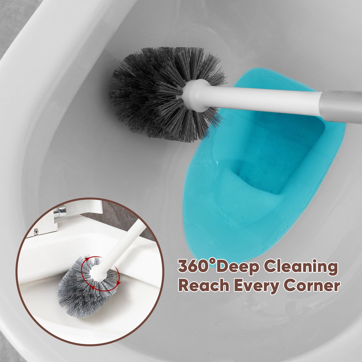 2-in-1 Toilet Brush & Plunger Set – Deep Cleaning with Scratch-Free Design