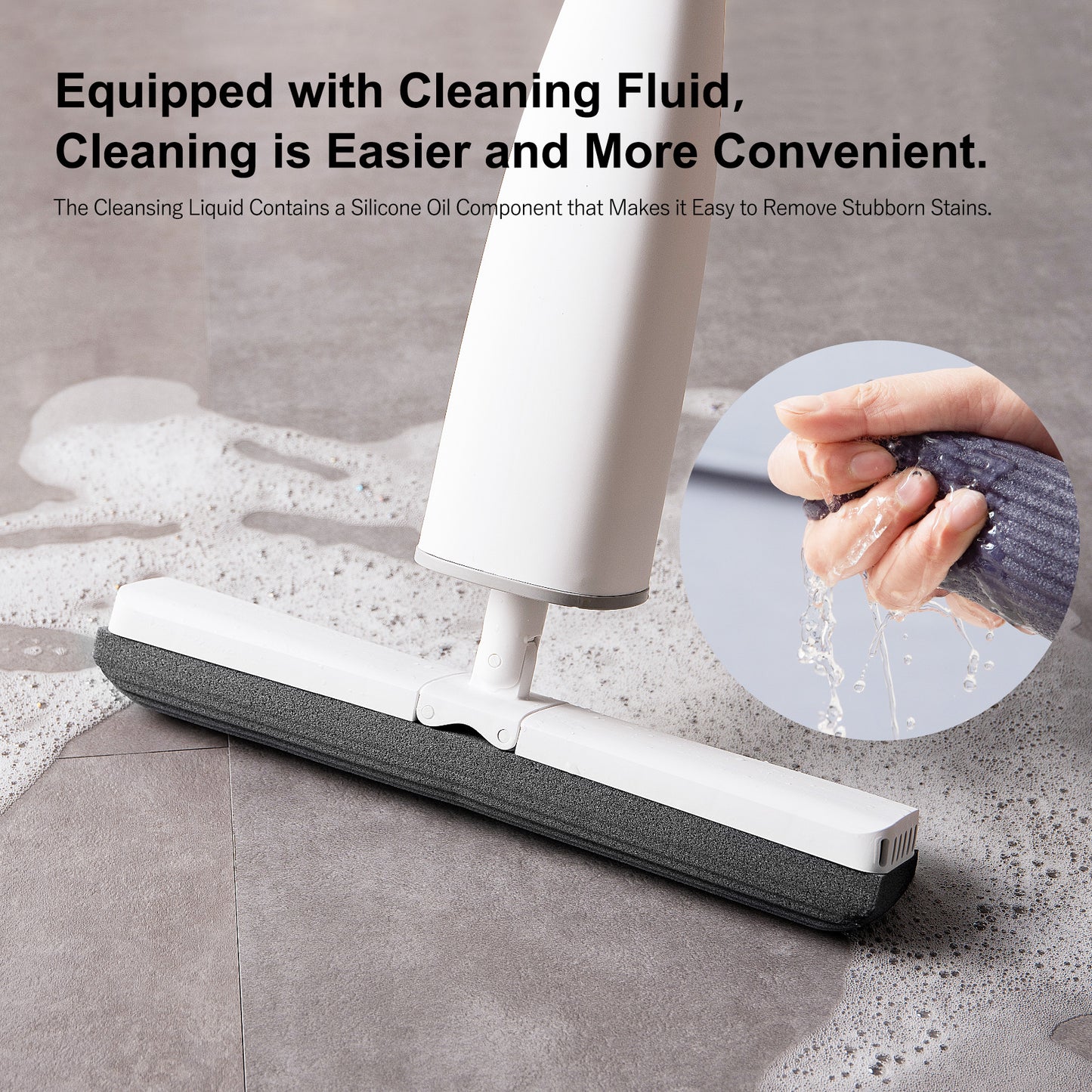 360° Sponge Mop – Built-In Wringer & Super Absorbent Head