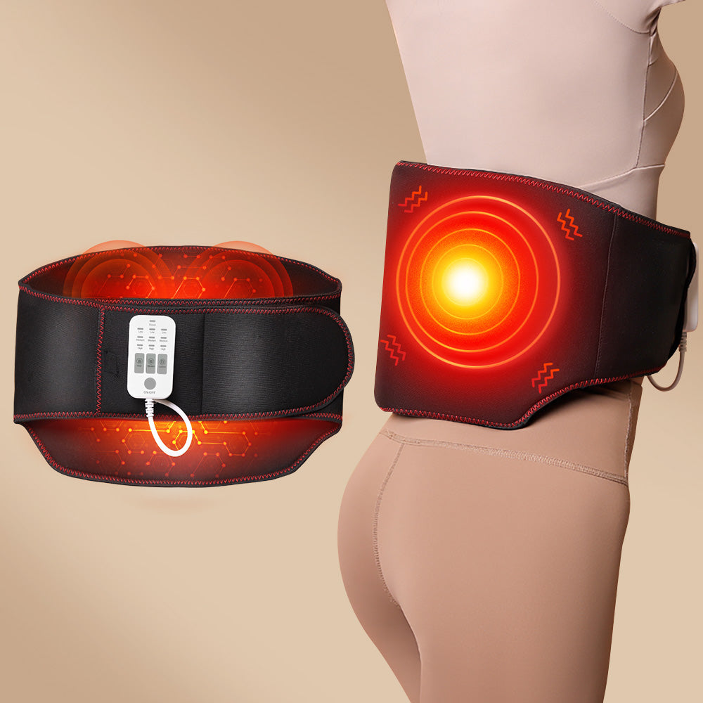 Heated Air Compression Waist Massager with Vibration & Adjustable Settings