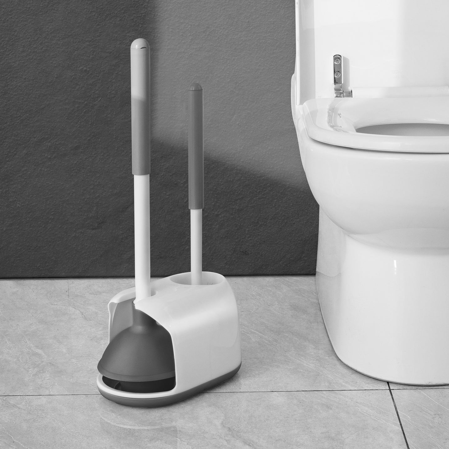 2-in-1 Toilet Brush & Plunger Set – Deep Cleaning with Scratch-Free Design