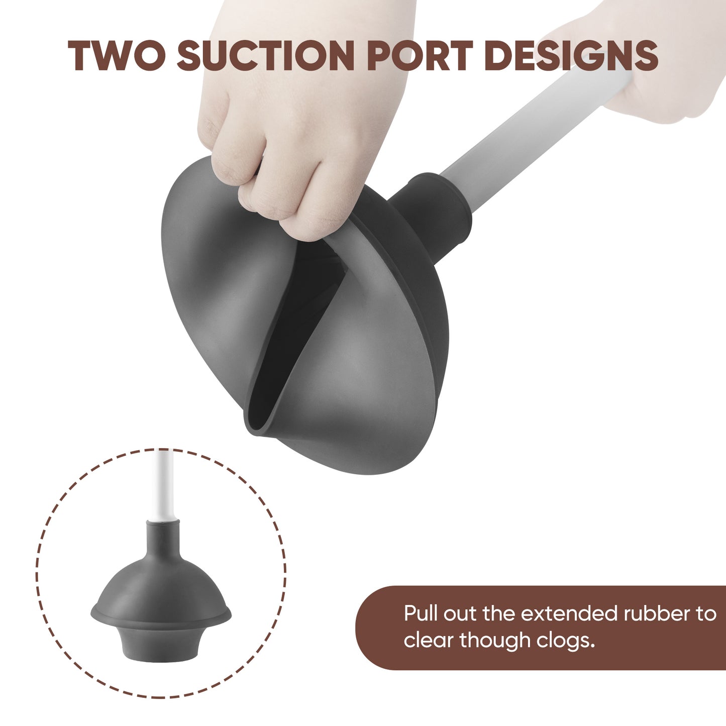 2-in-1 Toilet Brush & Plunger Set – Deep Cleaning with Scratch-Free Design