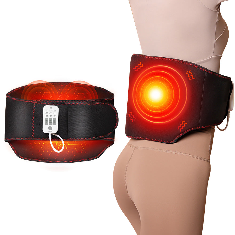 Heated Air Compression Waist Massager with Vibration & Adjustable Settings