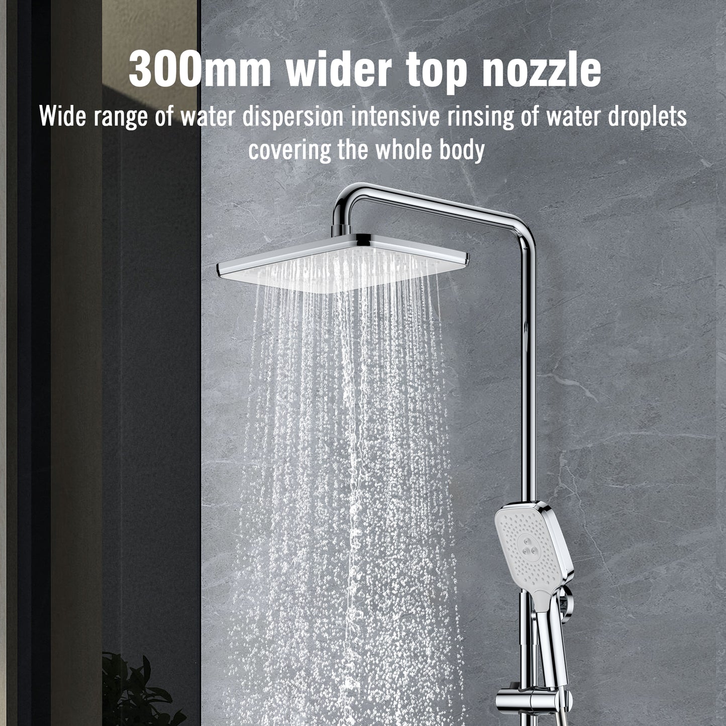 3-Function Shower Set with Copper Body & Zinc Alloy Handle