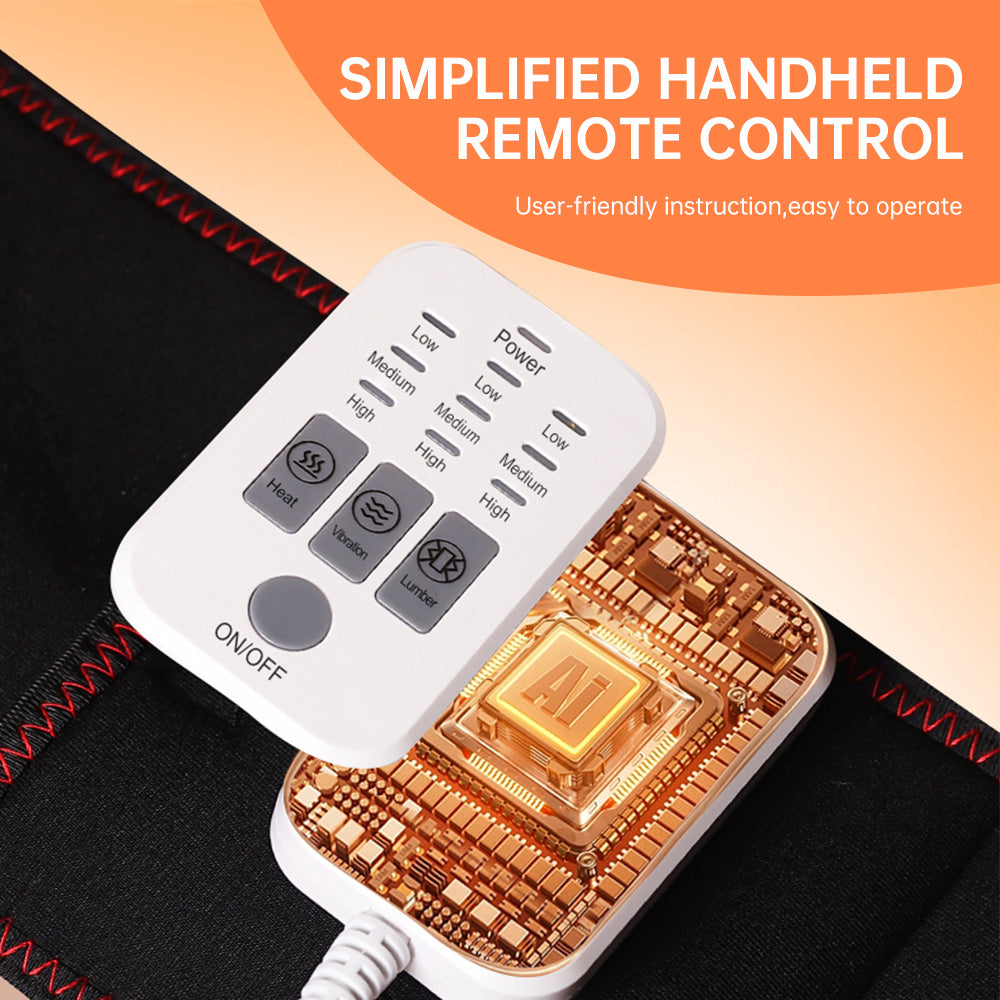 Heated Air Compression Waist Massager with Vibration & Adjustable Settings