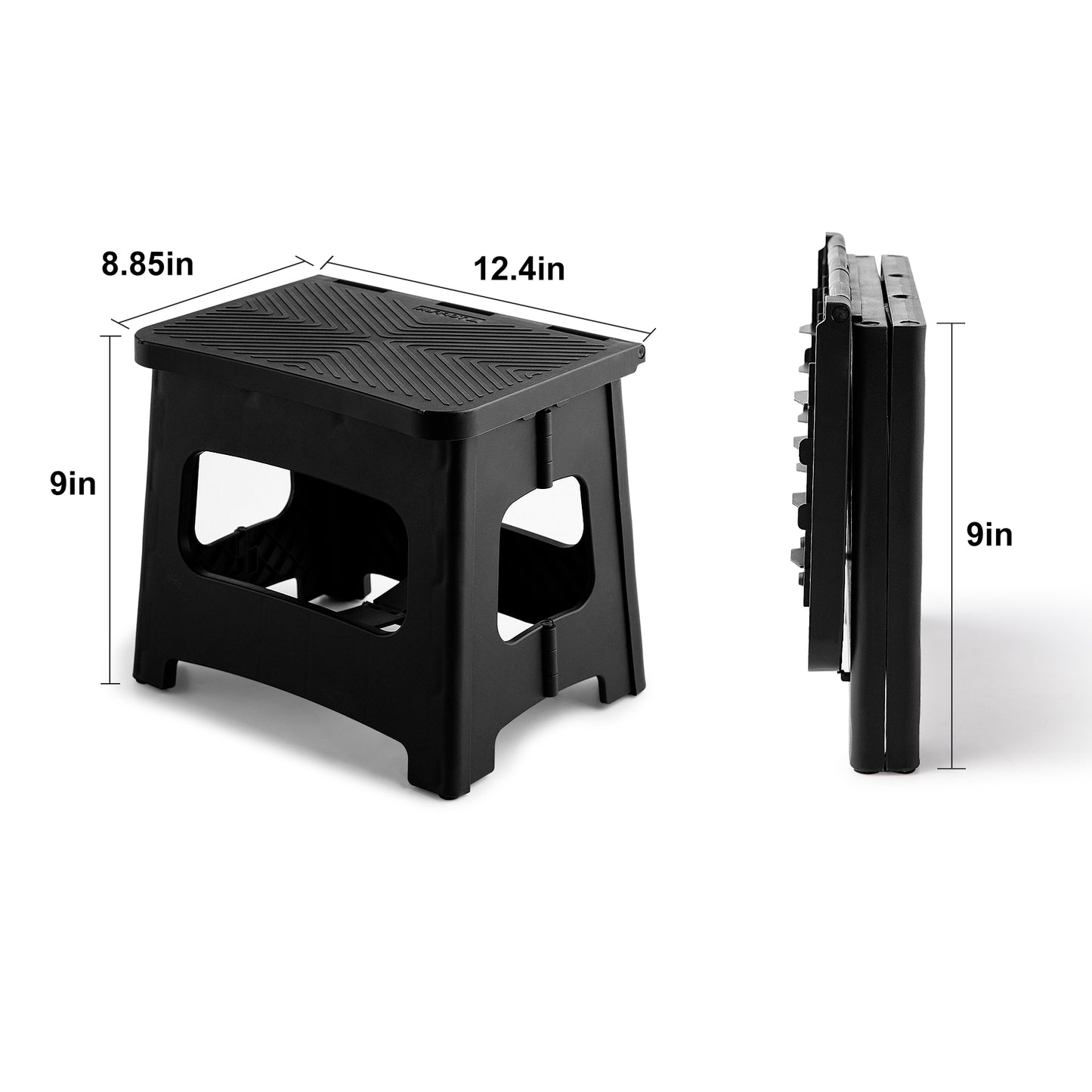 Folding Plastic Step Stool – Durable, Non-Slip Surface & Supports Up to 300lbs