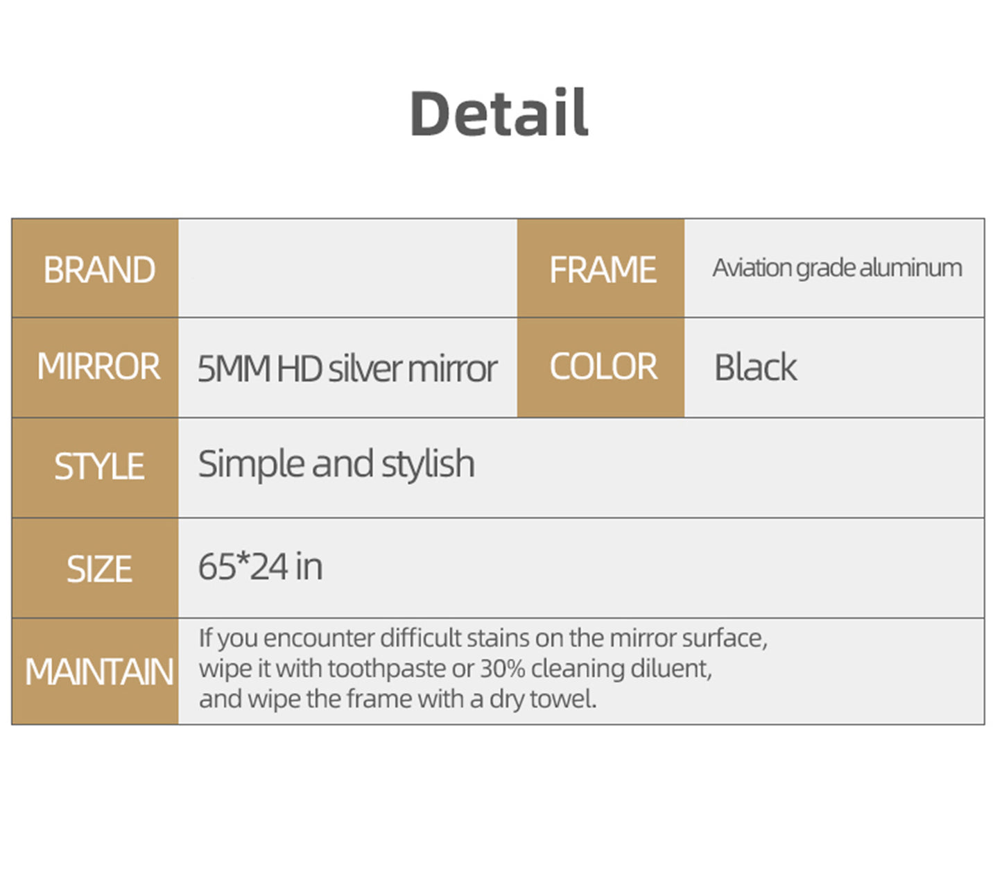 Round Corner Mirror with High-Quality Silver Glass & Aviation-Grade Aluminum Frame LY-06