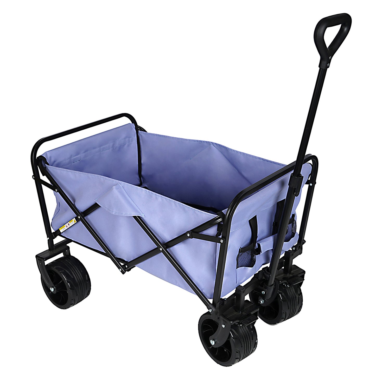 All-Terrain Folding Cart with Adjustable Handle & Dual Brakes