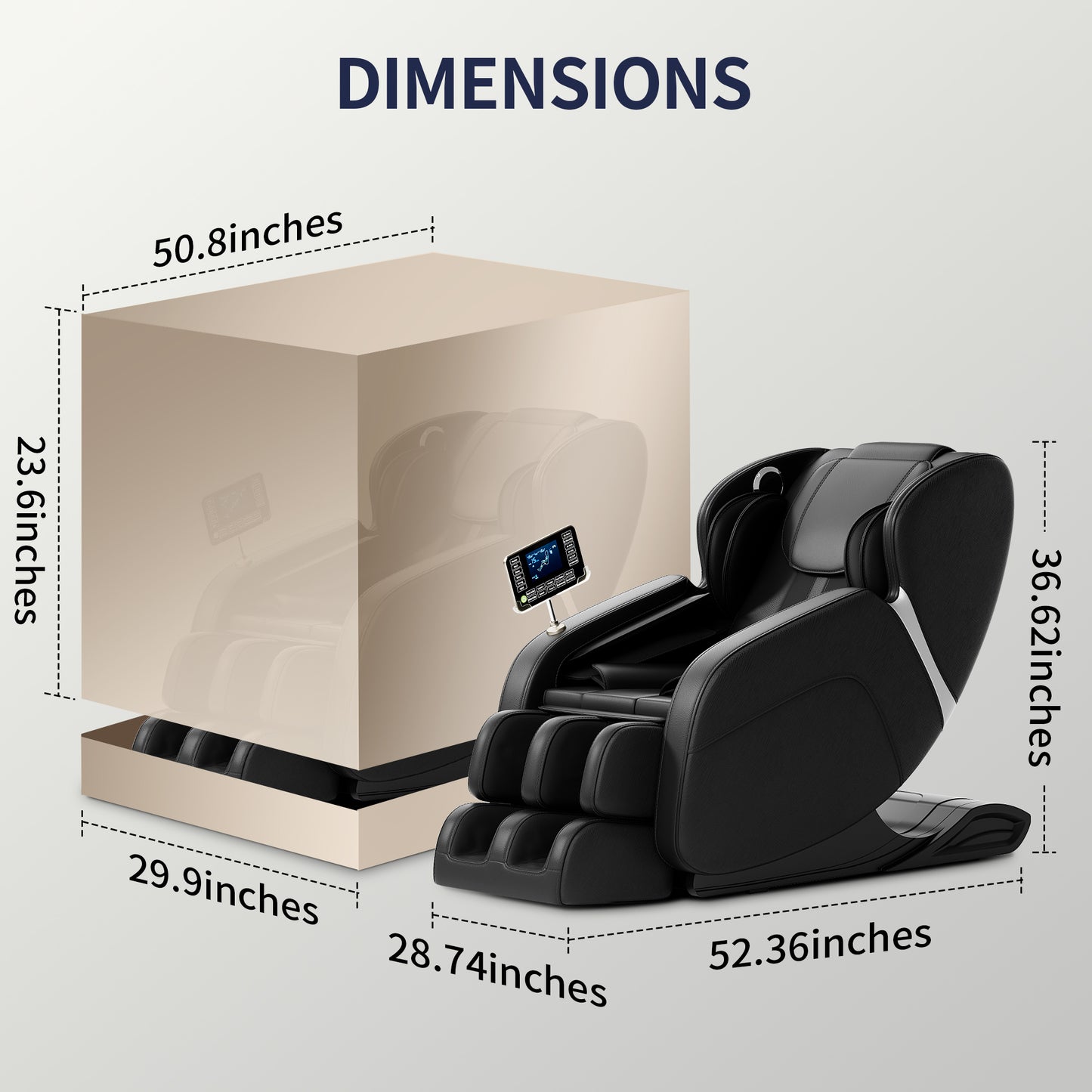 Zero Gravity Massage Chair with Airbags, Adjustable Intensity & 6 Auto Programs TJX-A-SS02