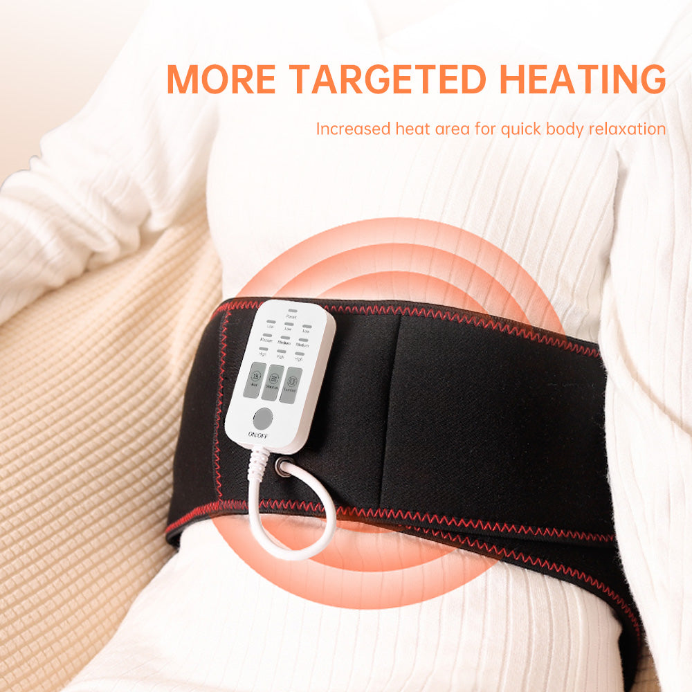 Heated Air Compression Waist Massager with Vibration & Adjustable Settings