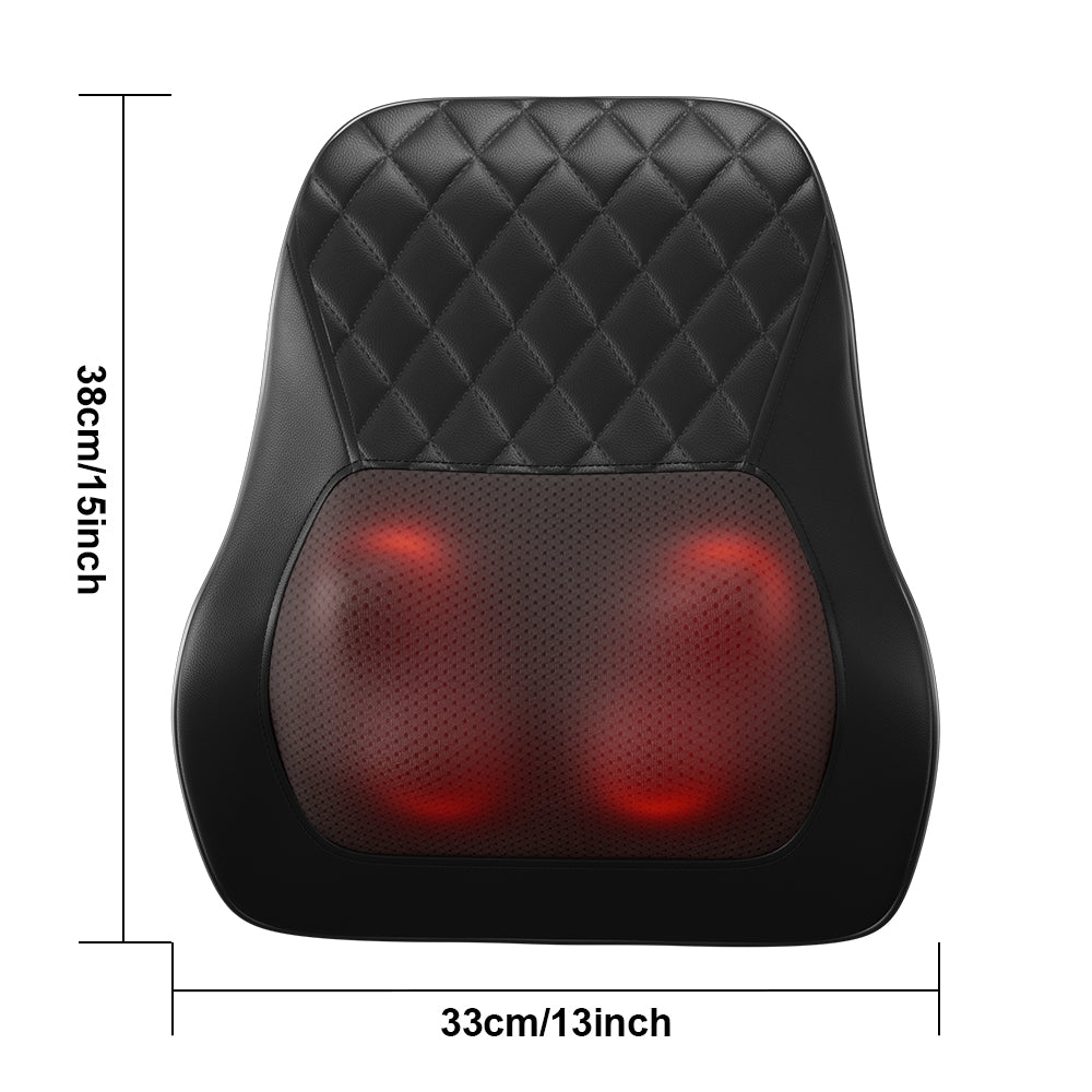 Ergonomic 3D Kneading Massage Cushion with Heat & Adjustable Intensity