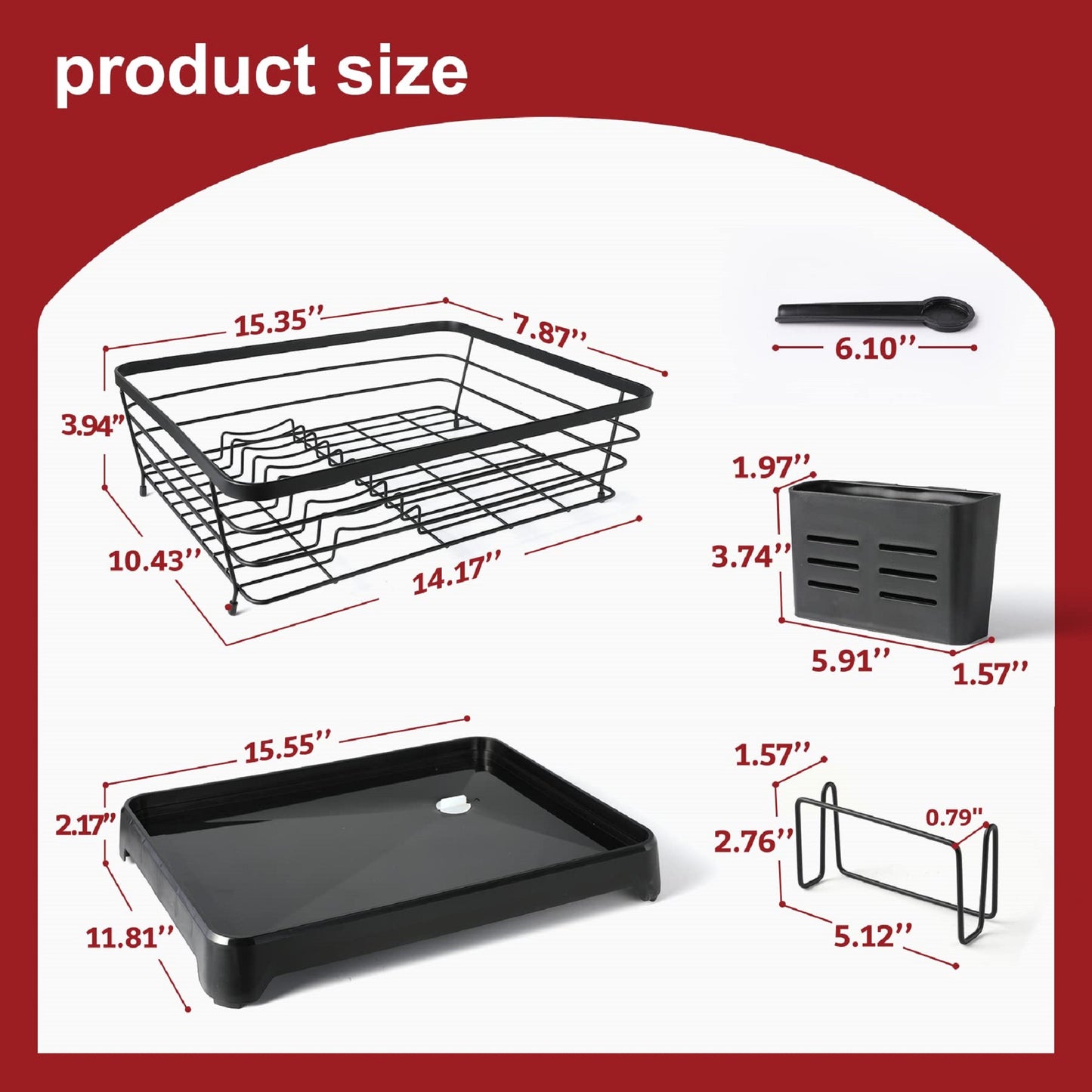 Stainless Steel Dish Drainer – Non-Slip, 270° Rotating Drain Plate with Removable Design