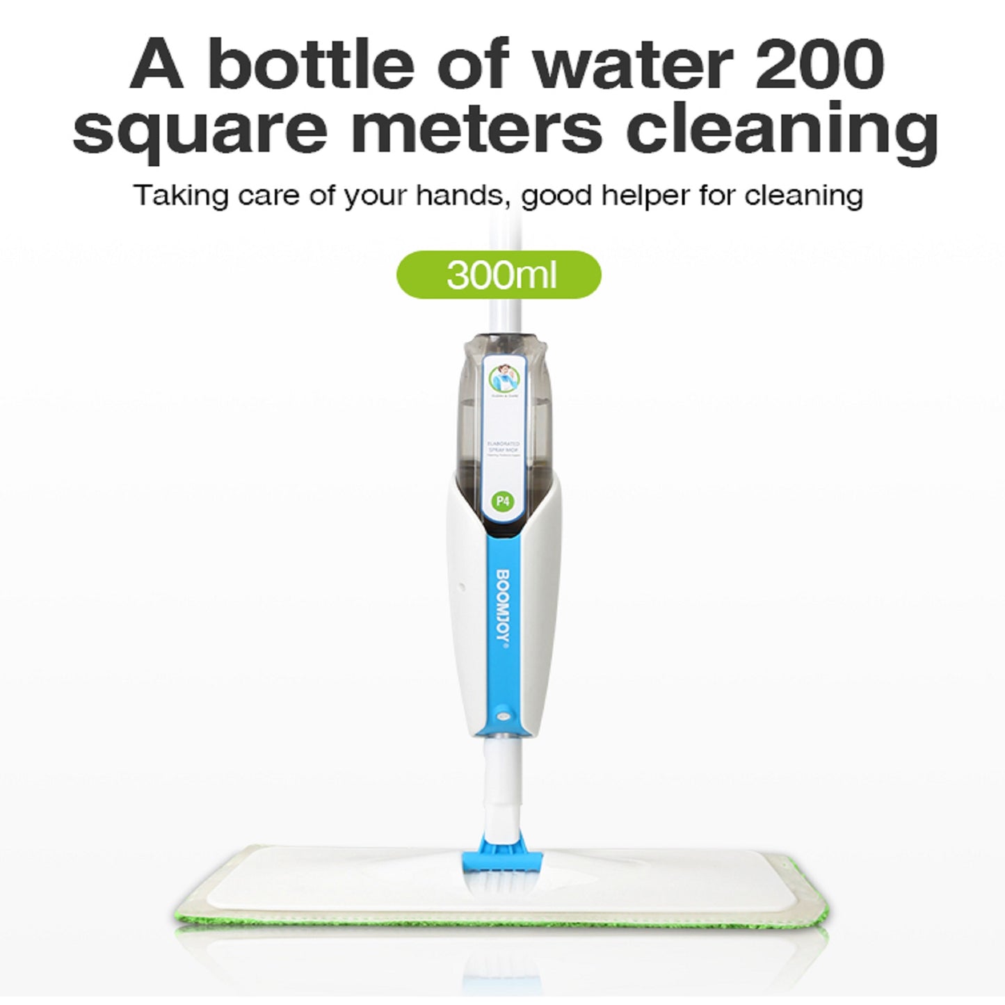Blue Microfiber Spray Mop – Wet & Dry Use with 360° Rotation for Efficient Cleaning