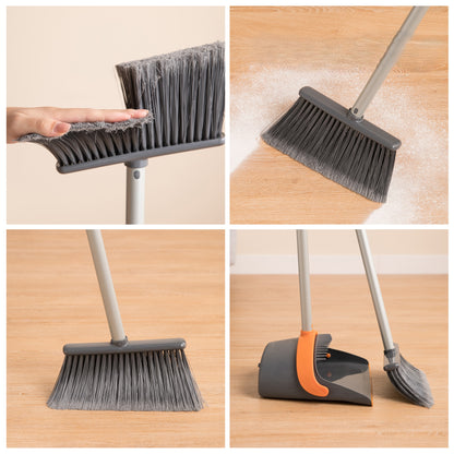 Adjustable Broom & Dustpan Set – Durable Bristles & Easy Assembly