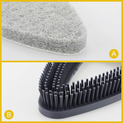 Durable Bathtub Brush – Rotating Triangular Head & Replaceable Scrubbing Pads