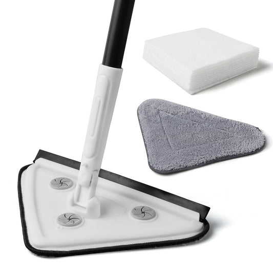 360° Rotating Mop – Adjustable Handle & Microfiber/Disposable Pad for Floors & Walls