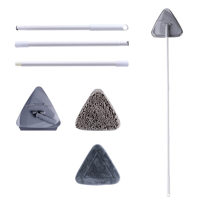 360° Triangular Mop – Adjustable Handle & Ultra-Absorbent Microfiber Pad