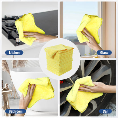 18-Piece Microfiber Towel Set – Soft, Absorbent & Reinforced for Kitchen, Bathroom & Car Use