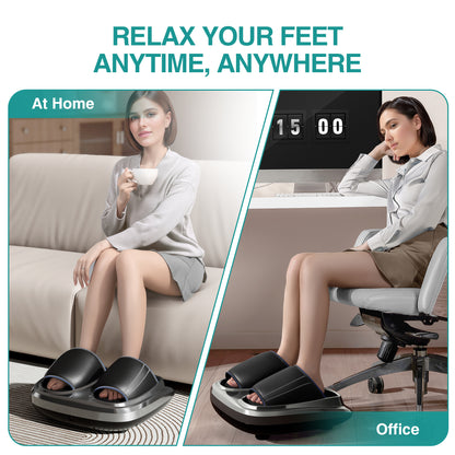 Air Compression Foot Massager with Heat & Adjustable Intensity