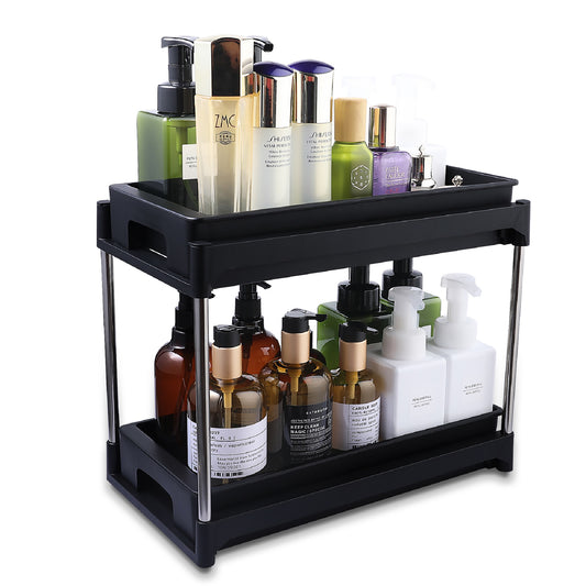 Double-Drawer Storage Rack – Easy 30s Installation & Multi-Purpose Design