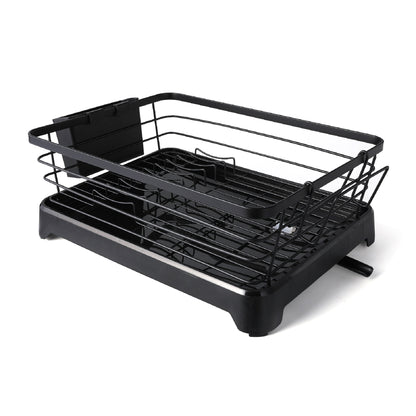 Stainless Steel Dish Drainer – Non-Slip, 270° Rotating Drain Plate with Removable Design