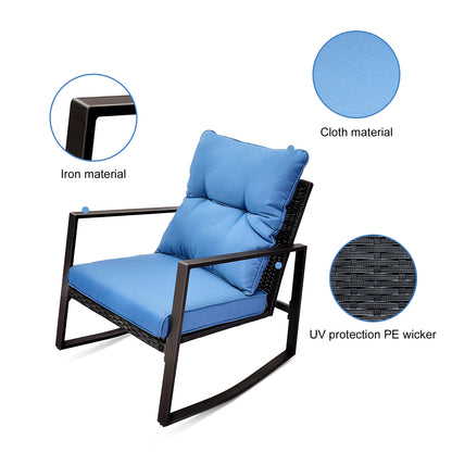 3-Piece Outdoor Set – Sturdy Frame, Waterproof Chairs & Tempered Glass Table Y-B02