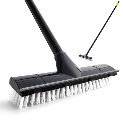 2-in-1 Cleaning Brush – Durable PP Bristles & Rubber Squeegee for Multi-Surface Cleaning