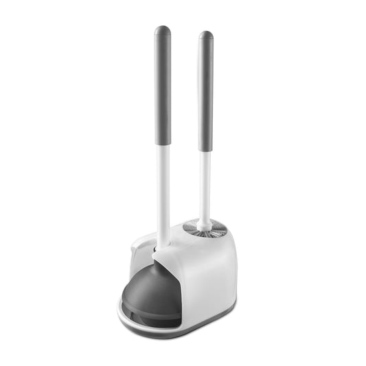2-in-1 Toilet Brush & Plunger Set – Deep Cleaning with Scratch-Free Design