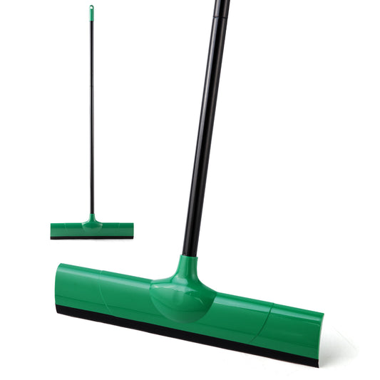 Green Silicone Squeegee – Adjustable Handle & Static-Attracting Edge for Hair & Dust
