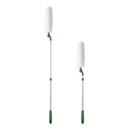 Retractable Dusting Wand – Extendable Pole & 180° Bendable Heads for Hard-to-Reach Areas
