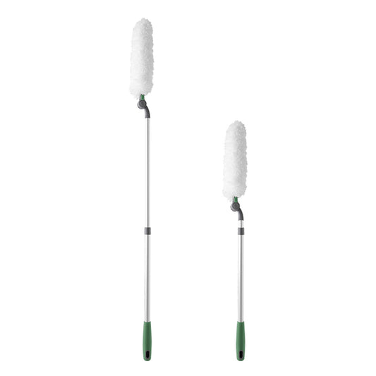 Retractable Dusting Wand – Extendable Pole & 180° Bendable Heads for Hard-to-Reach Areas