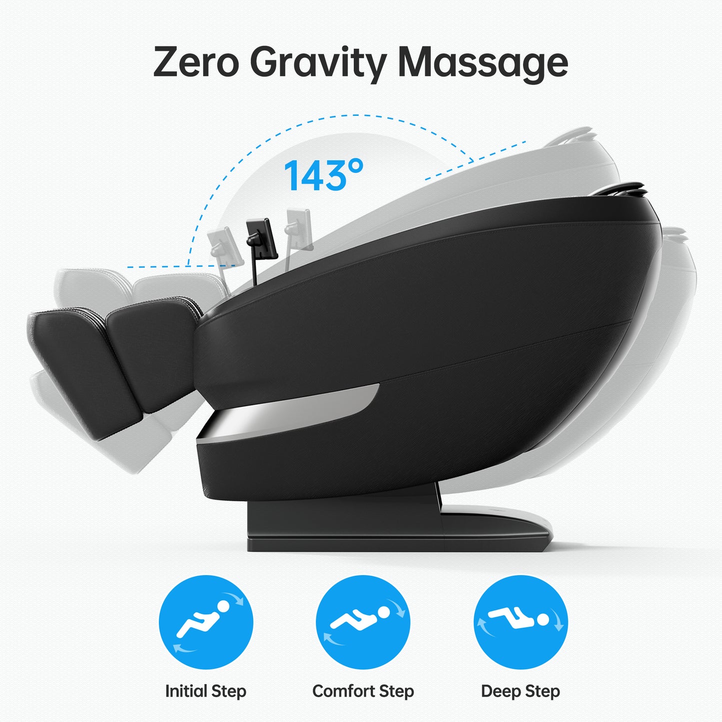 Advanced Full-Body Massage Chair with Customizable Settings, Heat & Bluetooth Music MC-612