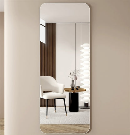Full Body round corner mirror for Living Room Bedroom Cloakroom Wall hanging with hanging hole High quality 5mm silver mirror Explosion-proof glass