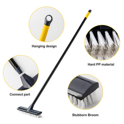 2-in-1 Cleaning Brush – Durable PP Bristles & Rubber Squeegee for Multi-Surface Cleaning