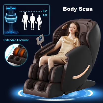 Full-Body Smart Massage Chair with 3D Kneading, Heat & Adjustable Fit C300