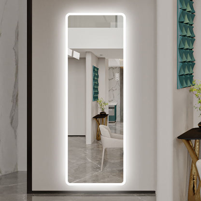 Wall-Mounted Rimless Dress Mirror with High-Definition Imaging and Dua – Leodepot