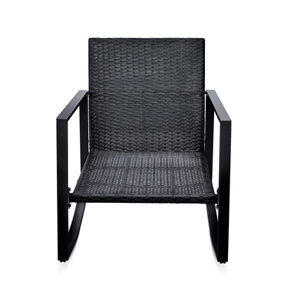 3-Piece Outdoor Set – Sturdy Frame, Waterproof Chairs & Tempered Glass Table Y-B02