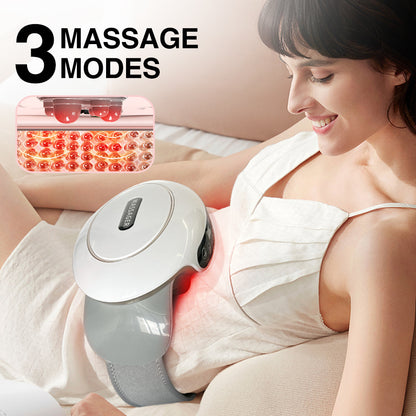 Wireless Heated Abdominal Massager with 3D Kneading & Adjustable Intensity