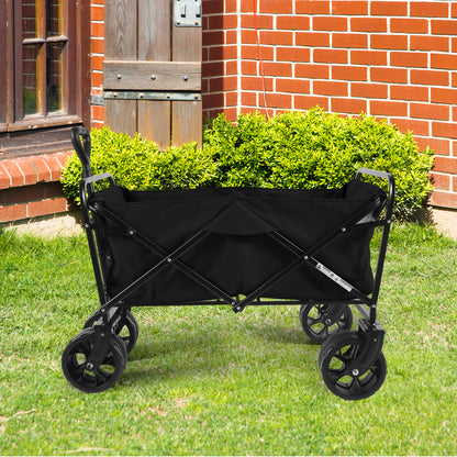 All-Terrain Folding Cart with Adjustable Handle & Dual Brakes